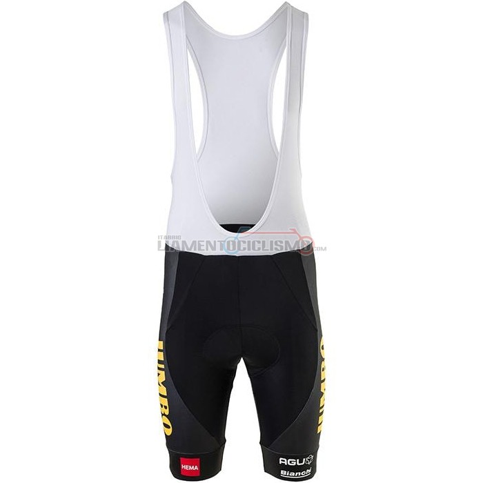 Abbigliamento Ciclismo Jumbo Visma Manica Corta 2020 Giallo Blu